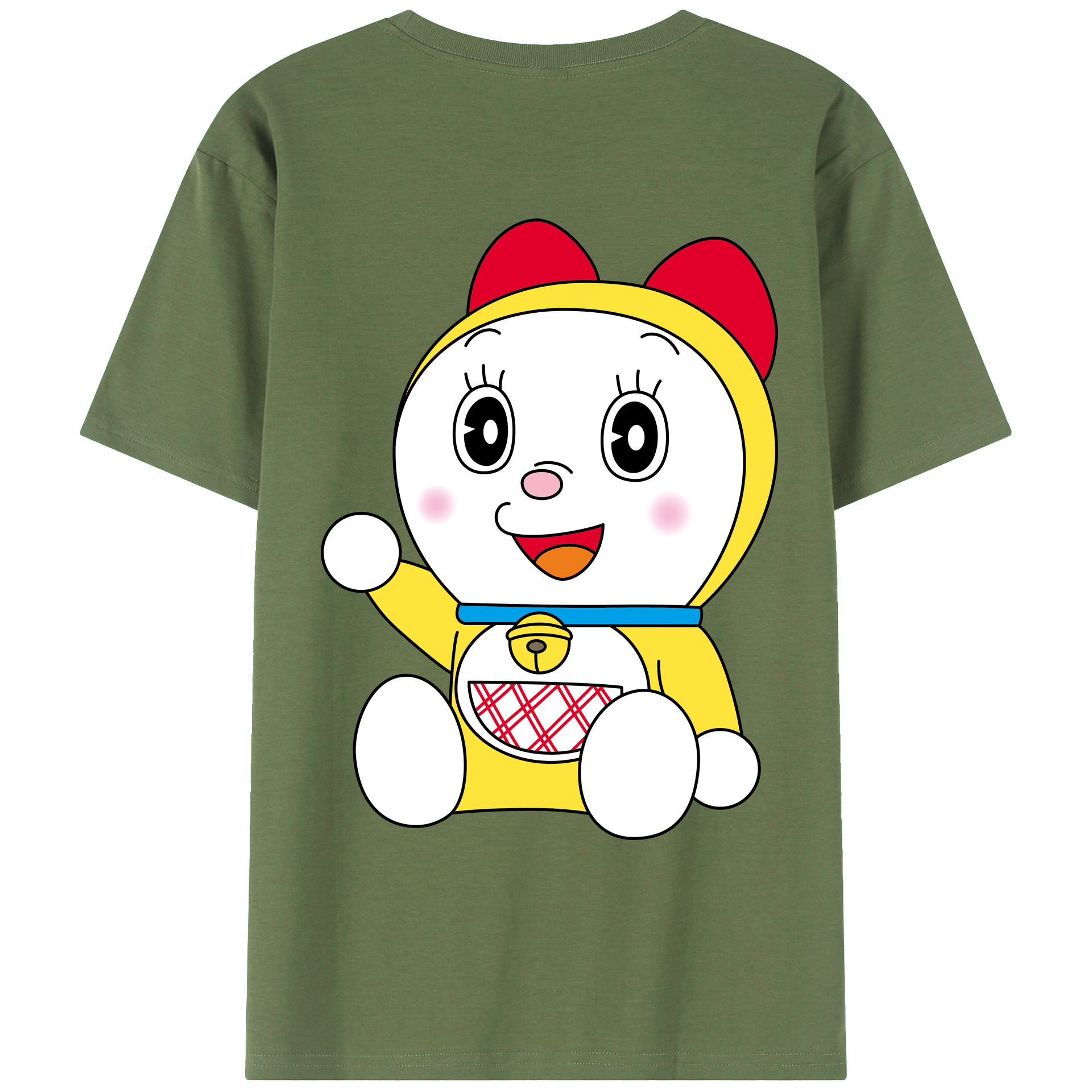（画像用） ドラえもん ドラミ Doraemon Dorami 綿100％ メンズ半袖Tシャツ（バックプリント） 通気性